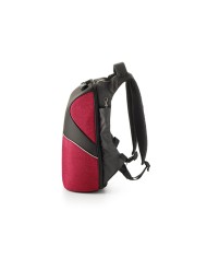 Tekniko TAB  - Zaino con Cavo Antifurto, Chiusura a Combinazione e Porta Usb ergonomico - Rosso