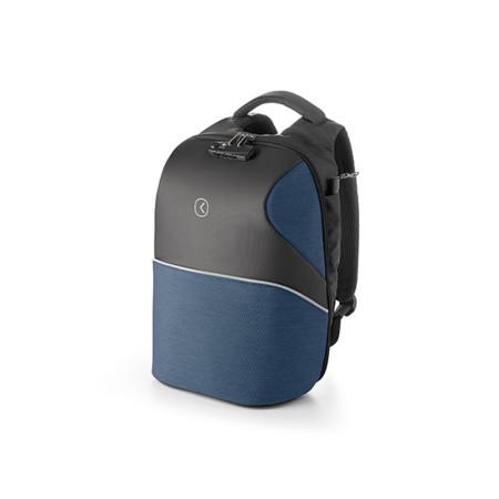 Tekniko TAB  - Zaino con Cavo Antifurto, Chiusura a Combinazione e Porta Usb ergonomico - Blu