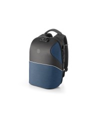 Tekniko TAB  - Zaino con Cavo Antifurto, Chiusura a Combinazione e Porta Usb ergonomico - Blu