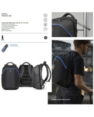 Tekniko LED - Zaino Antifurto dimensioni 34 x 46 x 16 cm Intempo idrorepellente tecnico con serratura presa usb - colore NERO