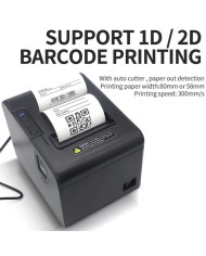 HLH-M804L Stampante termica 80mm USB + WIFI 230mm/s ricevute ticket barcode