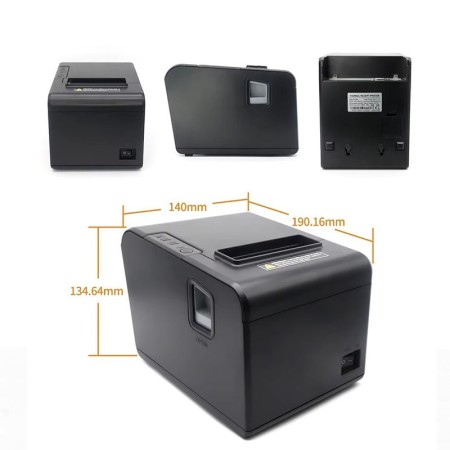 HLH-M804L Stampante termica 80mm USB + WIFI 230mm/s ricevute ticket barcode