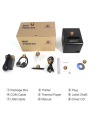 HLH-M804L Stampante termica 80mm USB + WIFI 230mm/s ricevute ticket barcode