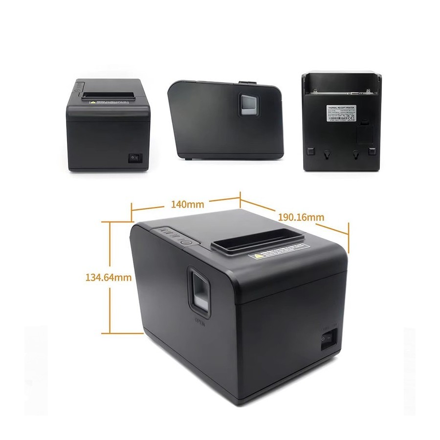 HLH-M804L Stampante termica 80mm USB + LAN  230mm/s ricevute ticket barcode