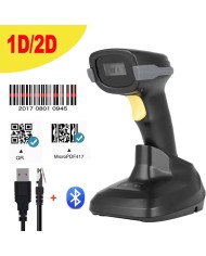 Lettore Barcode A66DZ - Scanner 1D, 2D, QR con Base | Bluetooth & Wi-Fi 2.4GHz