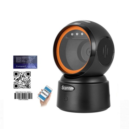Scanner Barcode 1D 2D da Tavolo Wireless | Bluetooth & USB | Auto-Sense