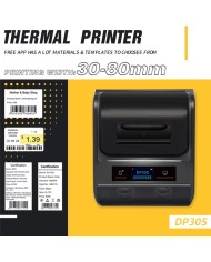 Stampante Etichette Termica DP30S | Portatile Bluetooth & USB | 25-80mm 203DPI