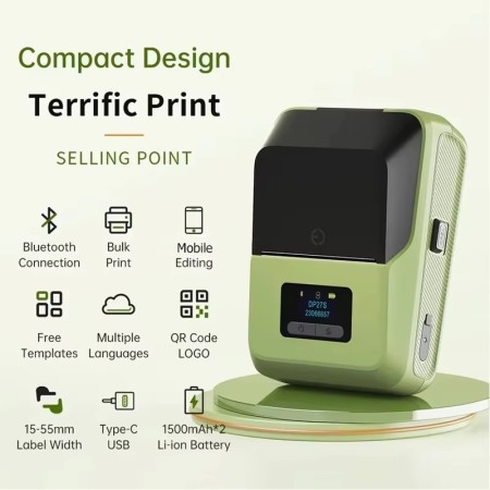 Stampante Etichette Termica DP27S | Portatile Bluetooth USB | 15-57mm 203DPI