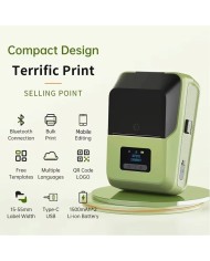 Stampante Etichette Termica DP27S | Portatile Bluetooth USB | 15-57mm 203DPI