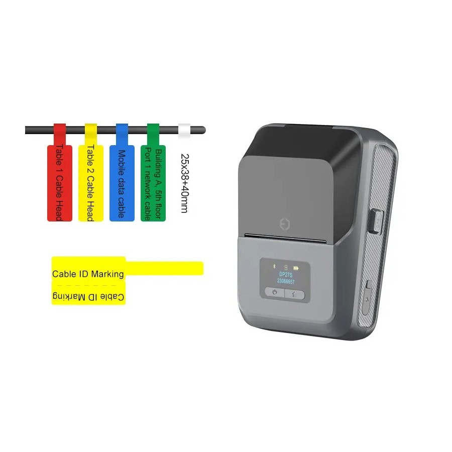 Stampante Etichette Termica DP27S | Portatile Bluetooth USB | 15-57mm 203DPI