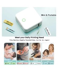 Mini Stampante Etichette Termica P0 | Bluetooth Portatile | Per Cavi Elettrici 12-14mm