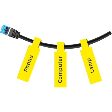 Rotolo Etichette Cavi PVC | Impermeabili 109x12.5mm | Per Elettricisti e Gioielli