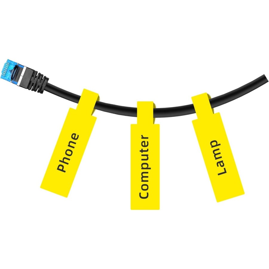 Rotolo Etichette Cavi PVC | Impermeabili 109x12.5mm | Per Elettricisti e Gioielli