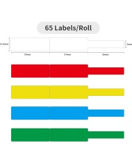 Rotolo Etichette Cavi PVC | Impermeabili 109x12.5mm | Per Elettricisti e Gioielli