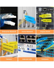 Rotolo Etichette Cavi PVC | Impermeabili 109x12.5mm | Per Elettricisti e Gioielli