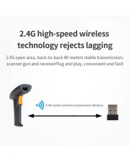 Scanner Barcode BWHS25L | Lettore 1D/2D Wireless Mani Libere USB/BT