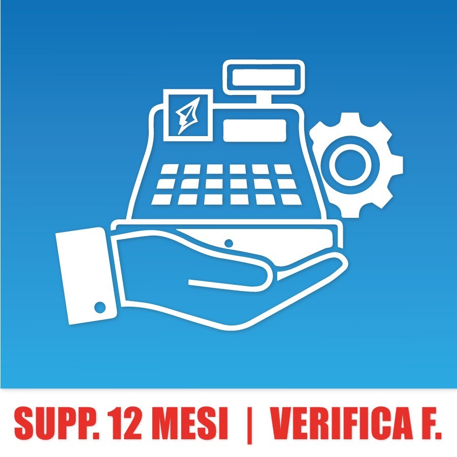 Supporto tecnico 12 mesi per registratori di cassa telematici con verifica fiscale (Axon micrelec/Emotiq)
