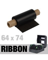 Nastro Wax 64x74m Nero per Stampanti Desktop | Anima 1/2" OUT