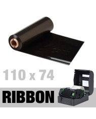 Nastro Wax Nero 110x74m | Anima 1/2" OUT | Stampanti Desktop