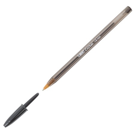 BIC Cristal Large 1.6 mm Nera - 50 Pezzi - Punta Larga