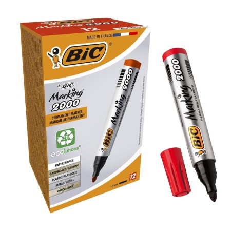 Confezione da 12 pennarelli BIC Marking 2000 ROSSO (il prezzo si riferisce al pezzo singolo).