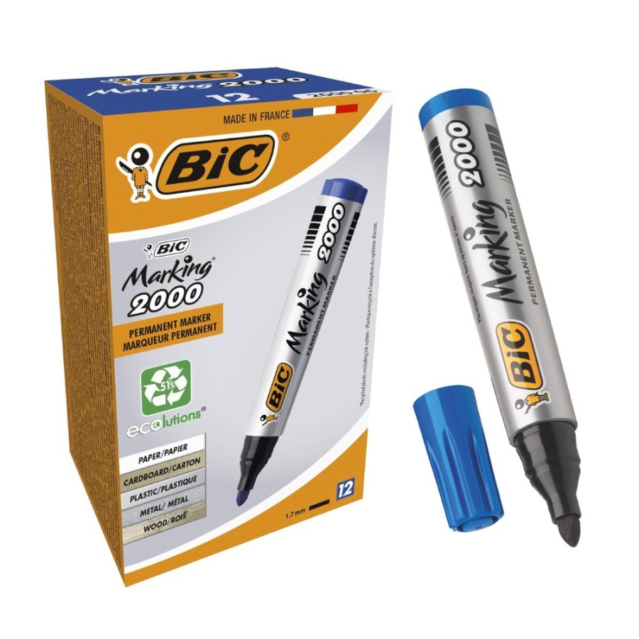 Confezione da 12 pennarelli BIC Marking 2000 BLU (il prezzo si riferisce al pezzo singolo).