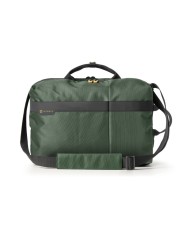 Borsa bi bag ibrida verde in tessuto tecnico ufficio