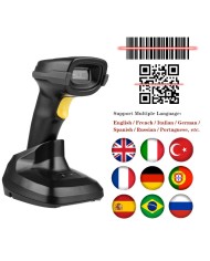 Scanner Barcode 1D 2D QR Wireless 2.4G Bluetooth A66DZ-E