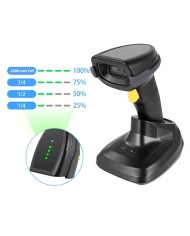 Dettaglio dello scanner A66DZ-E: i 4 LED verdi indicano in modo chiaro lo stato di carica della batteria.