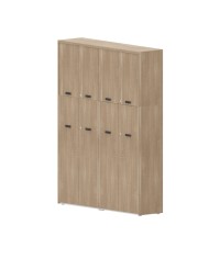 Armadio alto con ante in legno e serratura - Linea Tower Evo