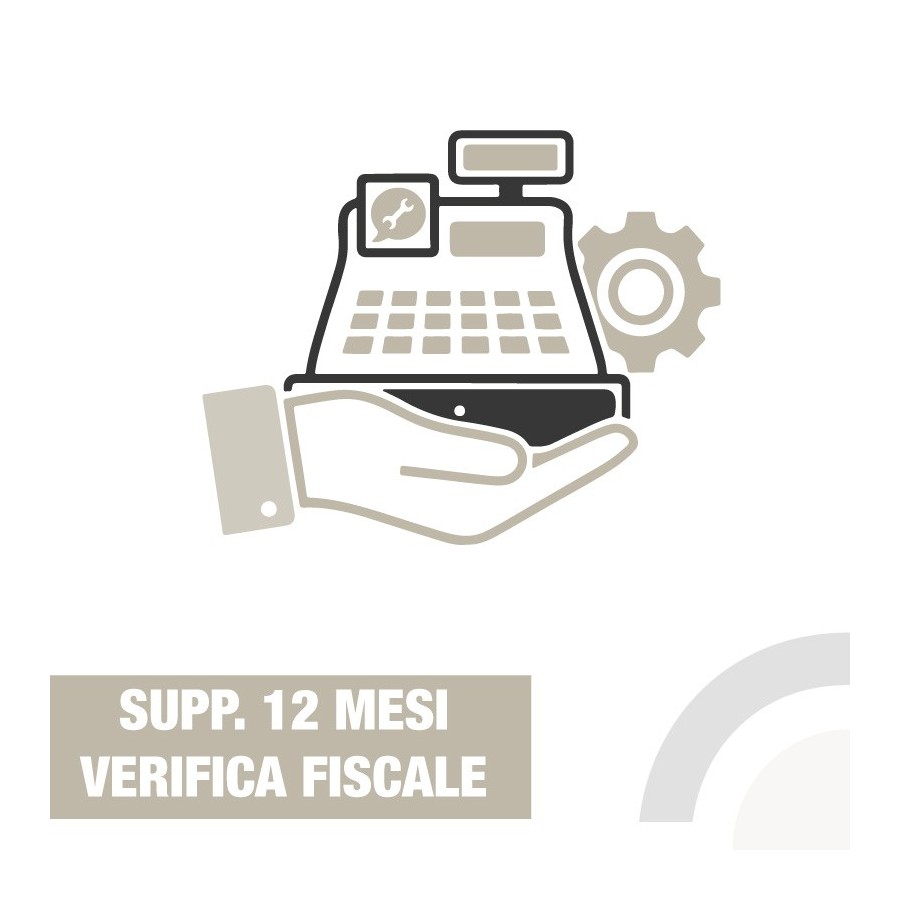 Supporto tecnico 12 mesi per registratori di cassa telematici con verifica fiscale (Rch/System retail/Custom/Epson)