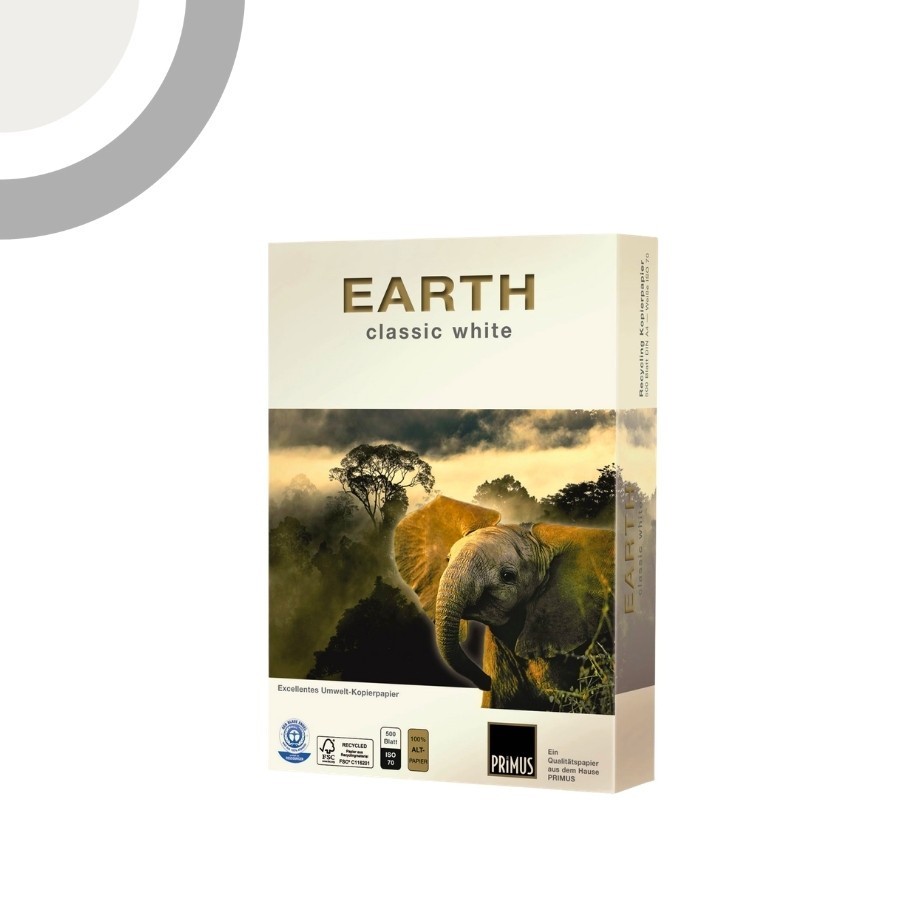 Carta 100% Riciclata Earth Primus A4 80g | Blue Angel | FSC | ISO 9706