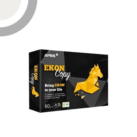 5 pz Ekon Copy risma carta A3 42x29,7cm 80gr per ufficio, stampa e fotocopie, Formato A3, 80 gr
