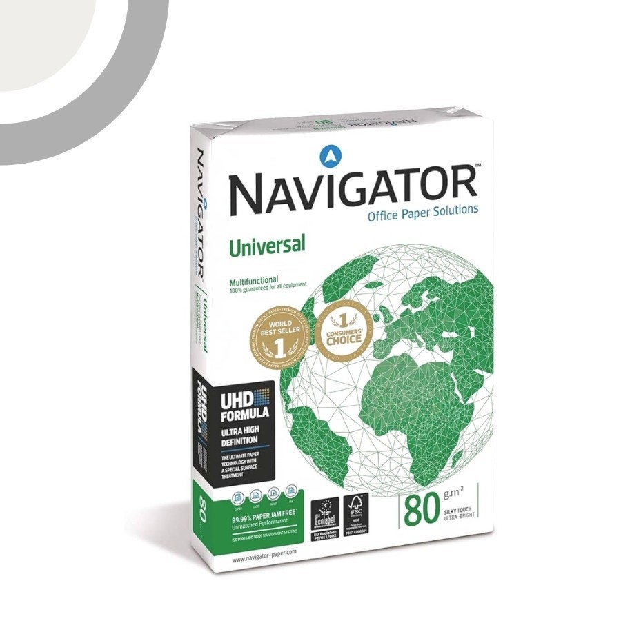 Bancale 240 risme Formato A4 Navigator Universal risma carta A4 21x29,7cm 80gr per ufficio, stampa e fotocopie