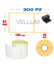 Etichette Vellum 61x100mm (300 pz) Foro 25mm