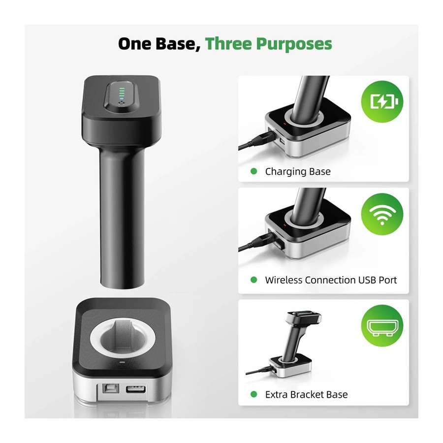 Lettore Barcode Professionale 1903B | Wireless & Bluetooth 2D