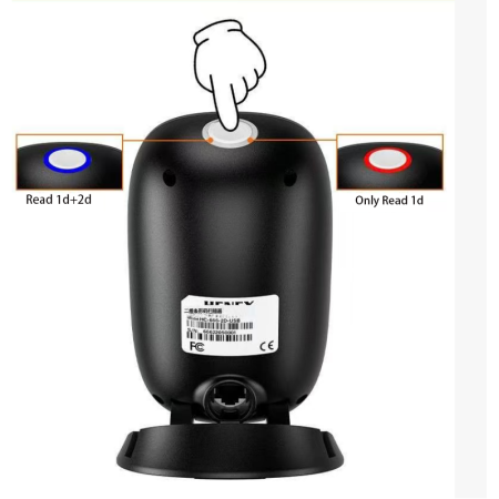 Scanner Barcode 2D Banco e Parete HLH-HL6-W USB Omnidirezionale