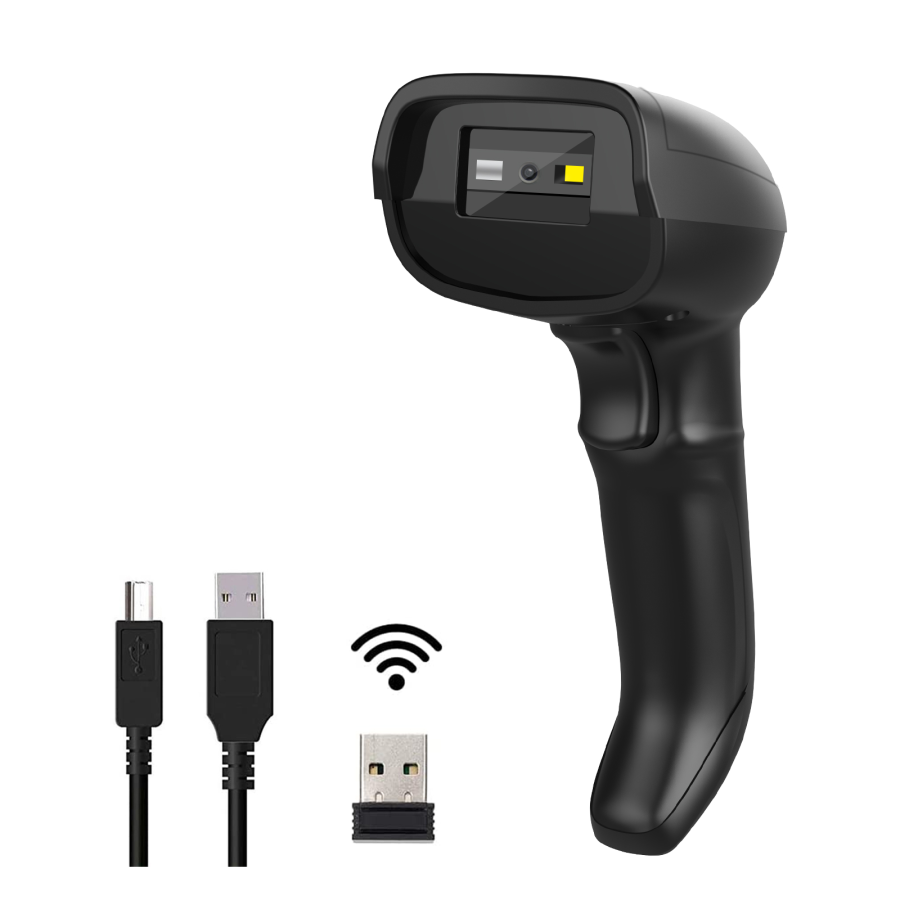 Scanner Barcode Wireless 2D HLH-4590B con Stand Auto-Sensing