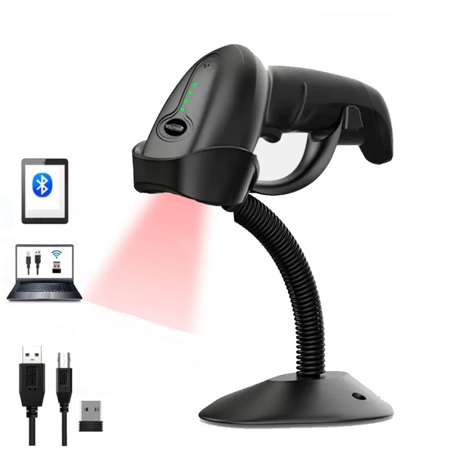 Scanner Barcode Wireless 2D HLH-4590B con Stand Auto-Sensing