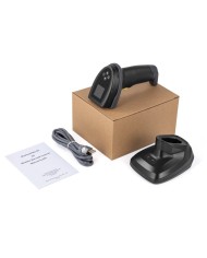 Scanner Barcode Wireless 1D 2D HLH-A88DZ con Display LCD e Base