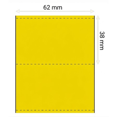 Rotoli Frontalini Termici Gialli 60x38mm per Scaffali (1.000 pz) | Tacca Nera