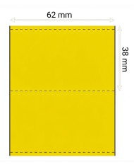 Rotoli Frontalini Termici Gialli 60x38mm per Scaffali (1.000 pz) | Tacca Nera