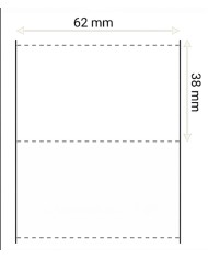 Rotoli Frontalini Termici  Bianchi 60x38mm per Scaffali (1.000 pz) | Tacca Nera