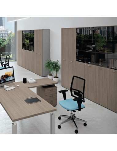 Armadio con ante, 4 ripiani Kamos