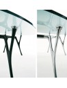 Tavoli rettangolari in vetro trasparente/satinato Pegaso