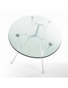 Tavoli rotondi in vetro trasparente/satinato Pegaso