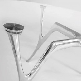 Tavoli rotondi in vetro trasparente/satinato Pegaso