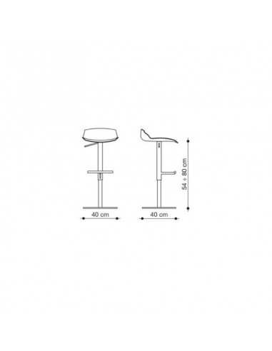 Sgabello in cuoio 2 Kaleidos Stool cuoio