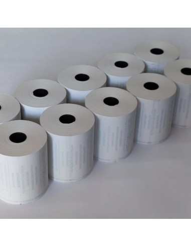 10 Pz - Rotoli termici 57mm x 35 metri per registratori cassa omologati scad. 2028