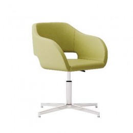 LAS - Poltroncina girevole con base a 4 razze in alluminio